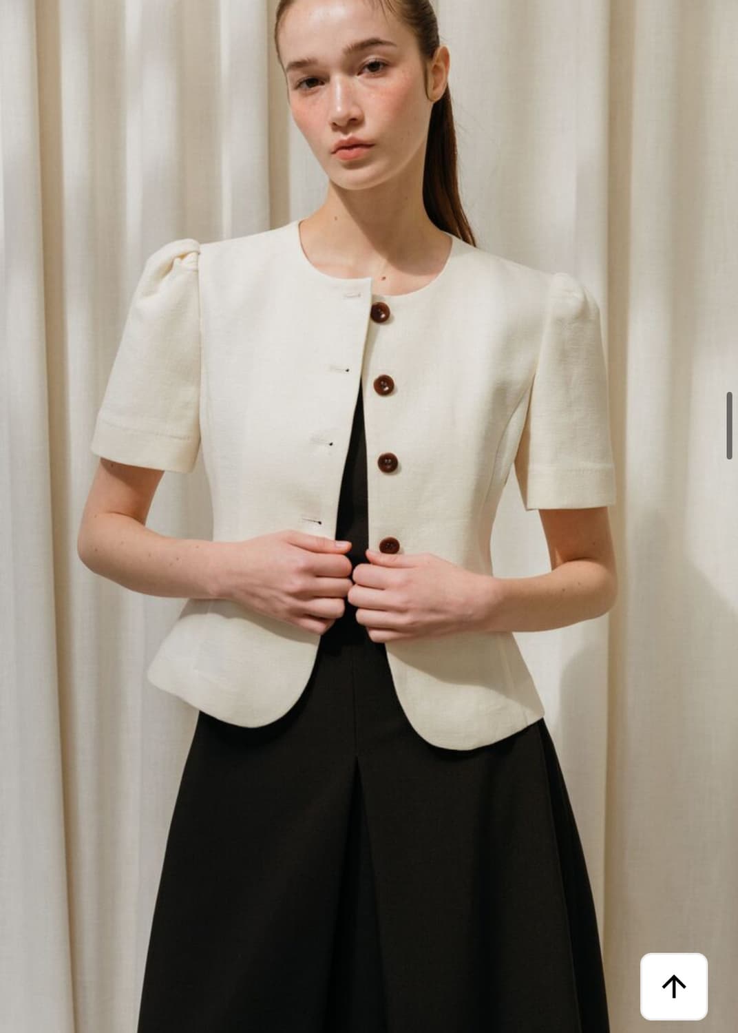 피버 Puff Sleeve Short Jacket_ivory 상품이미지1