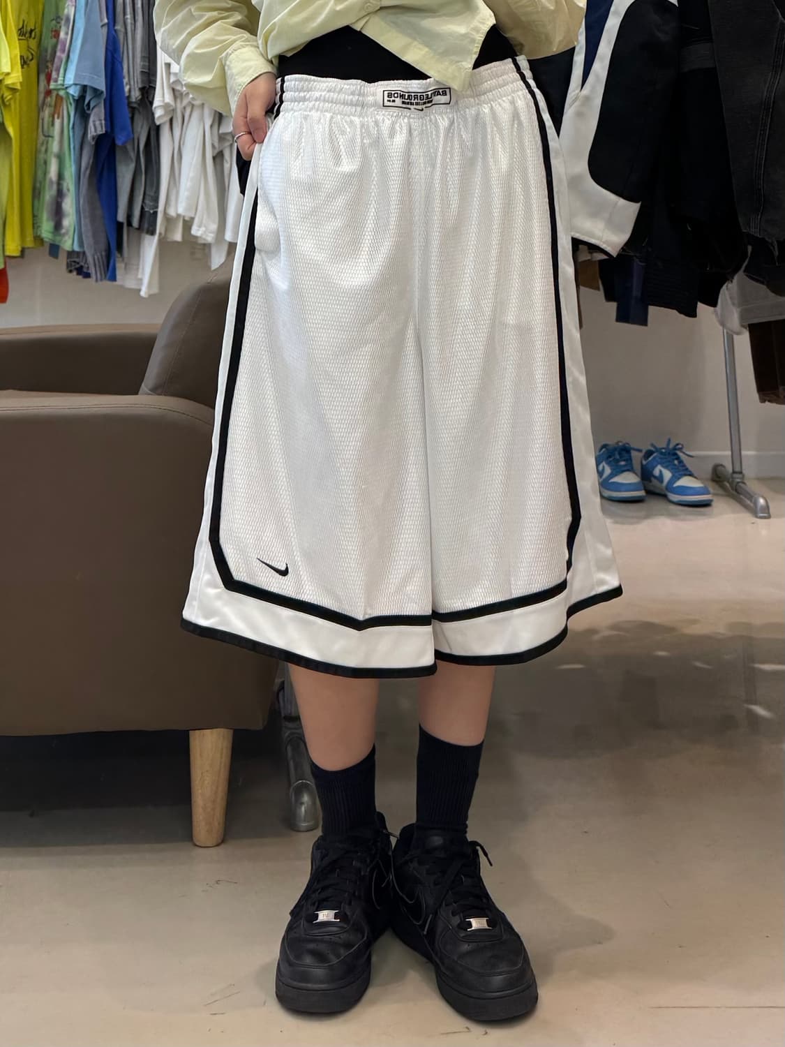 00s 나이키 배틀그라운드 화이트 메쉬 베스킷볼 쇼츠 상품이미지4