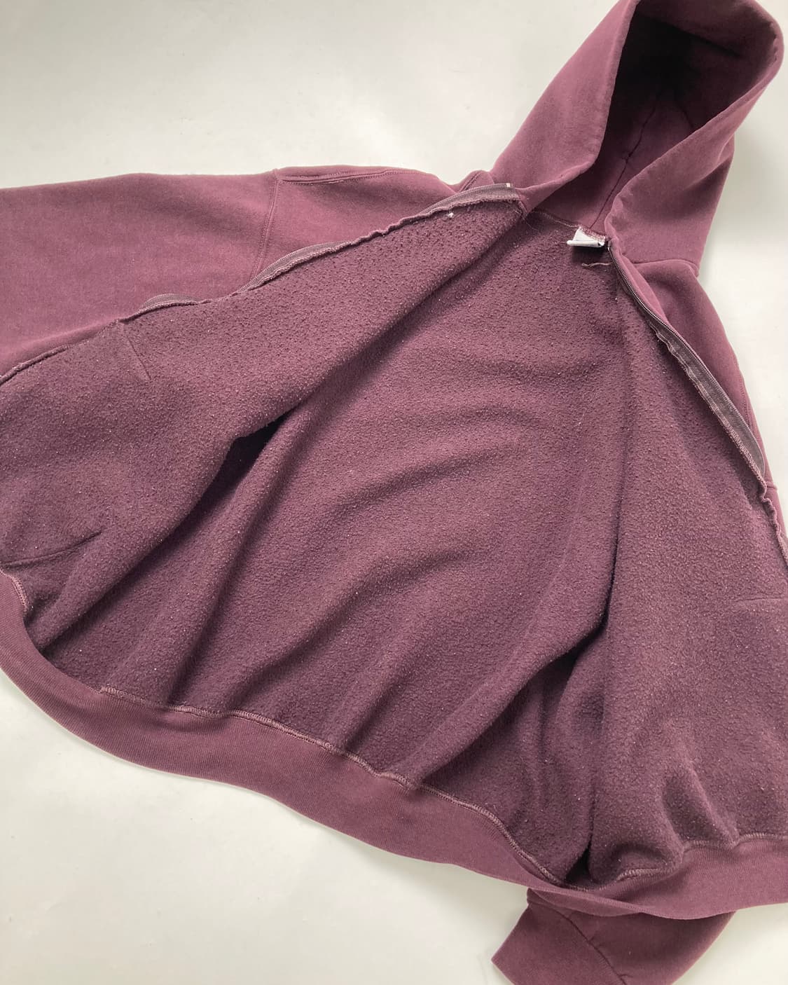 90s Russell Zip Up Hoodie (deep plum) 상품이미지7
