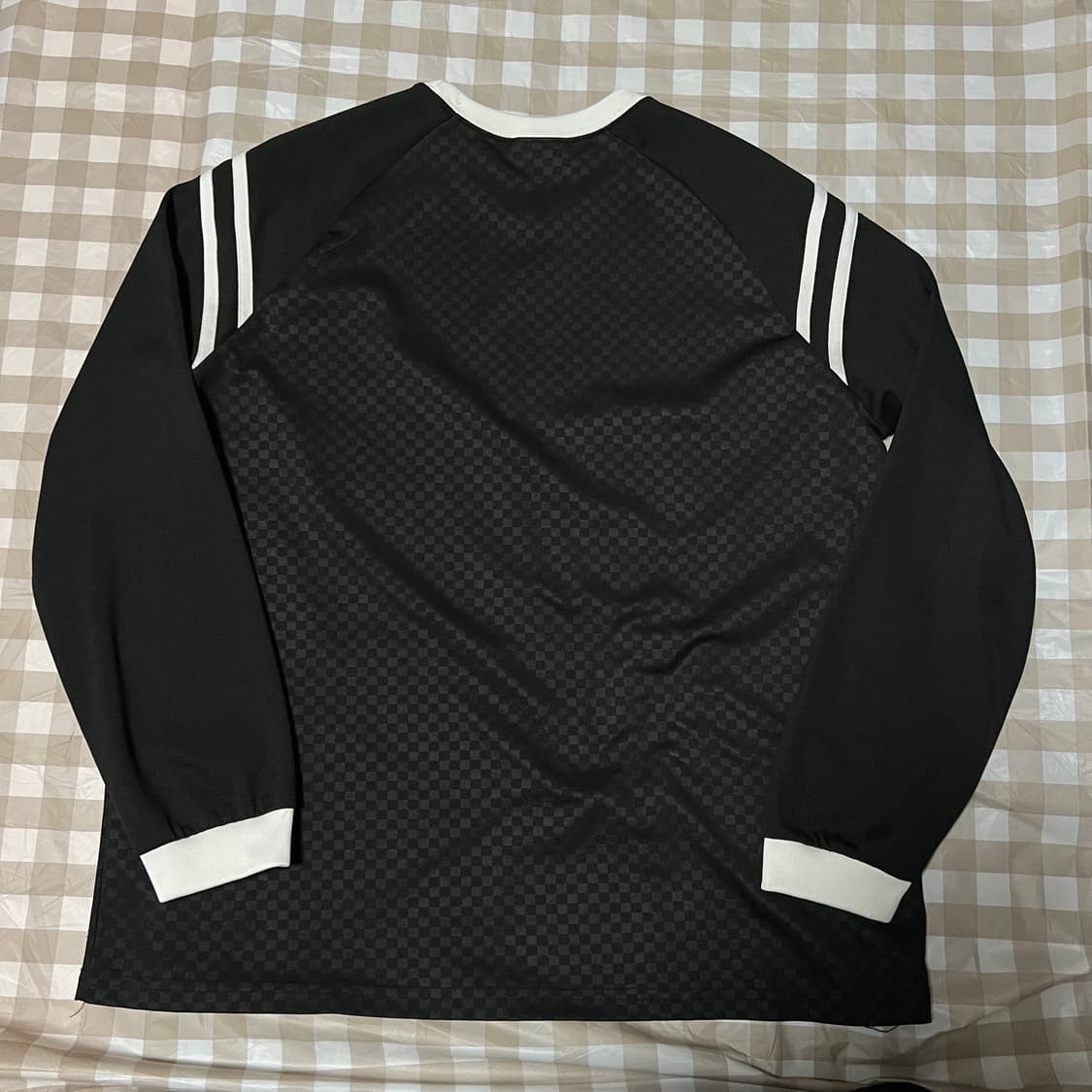 1993 스튜디오 체크패턴 긴팔티 블랙 검정 패턴 체크 상품이미지5