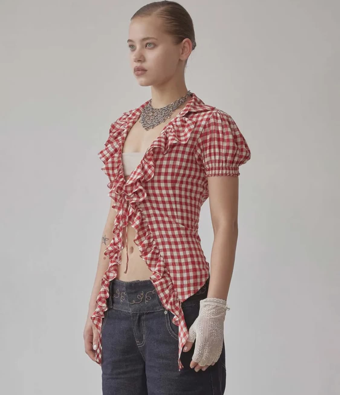 Sculptor cottage blouse red 상품이미지5
