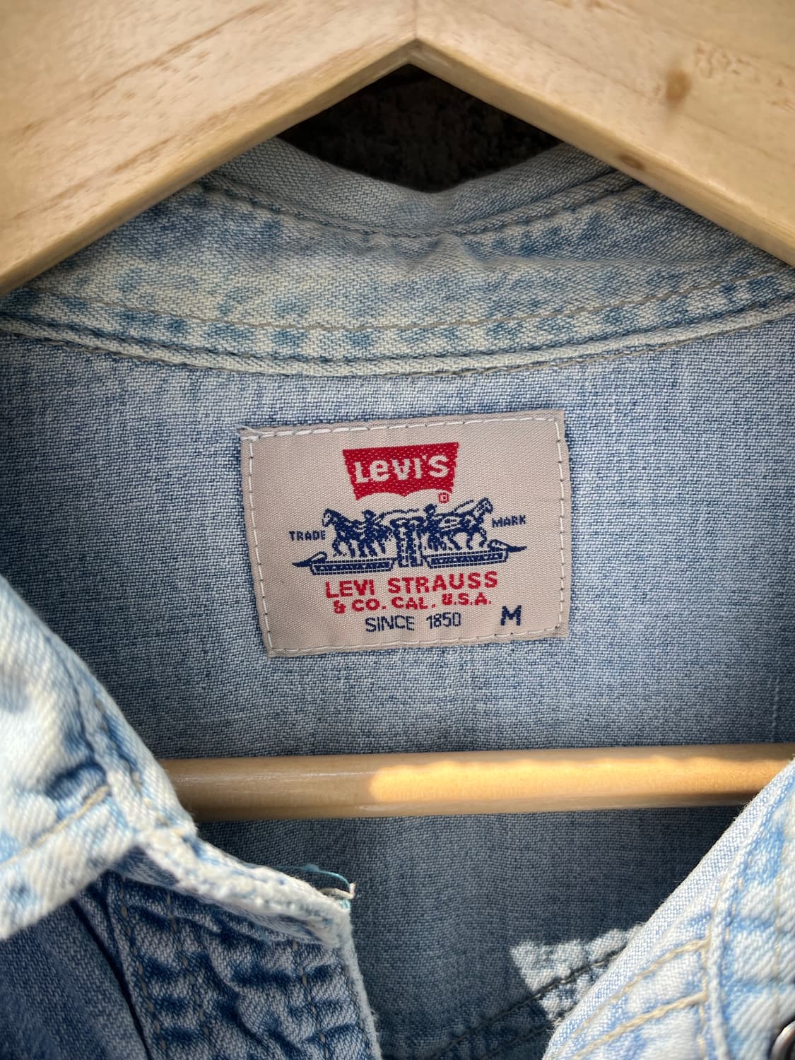 빈티지 Levi’s 데님 웨스턴 셔츠 M 상품이미지3