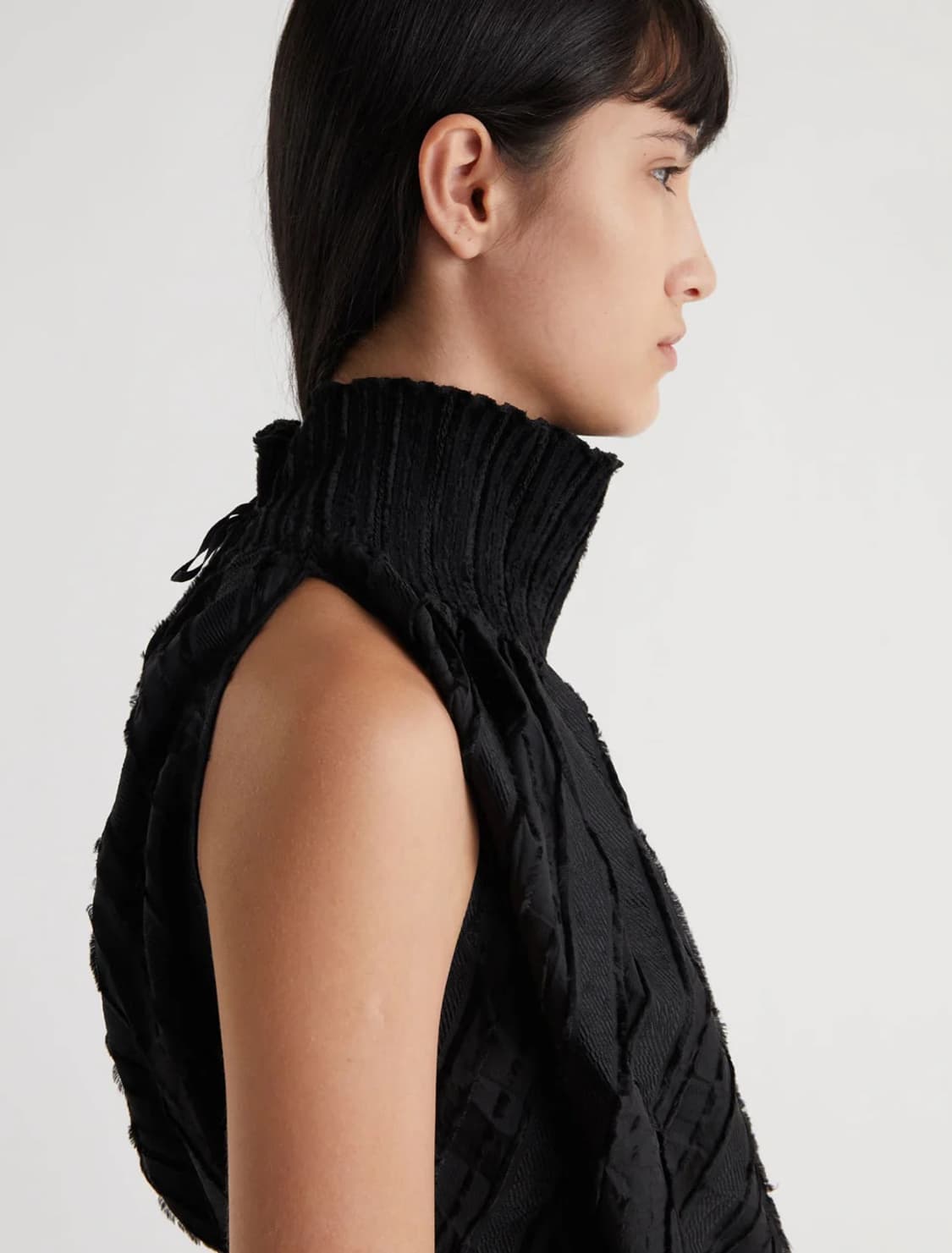 [F]팔로마울 Lupe 슬리브리스 탑/블랙 상품이미지4