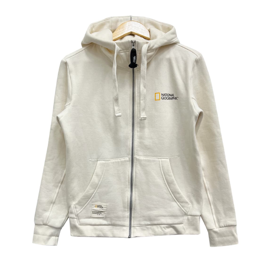 내셔널지오그래픽 빅로고 기모 후드 집업 M 상품이미지2