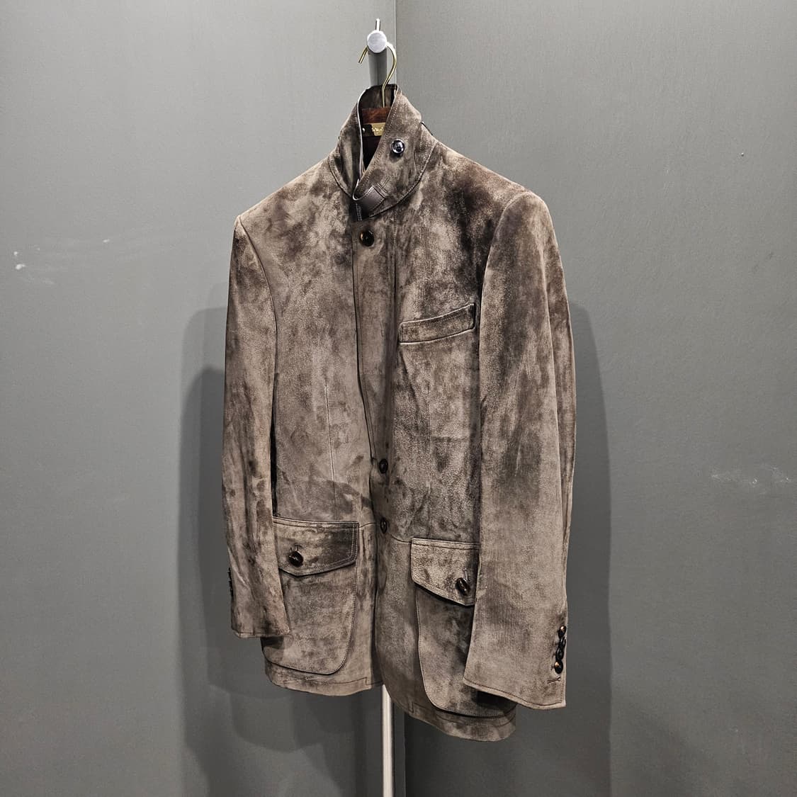 톰포드 레더트리밍 스웨이드 블레이저 자켓 상품이미지1