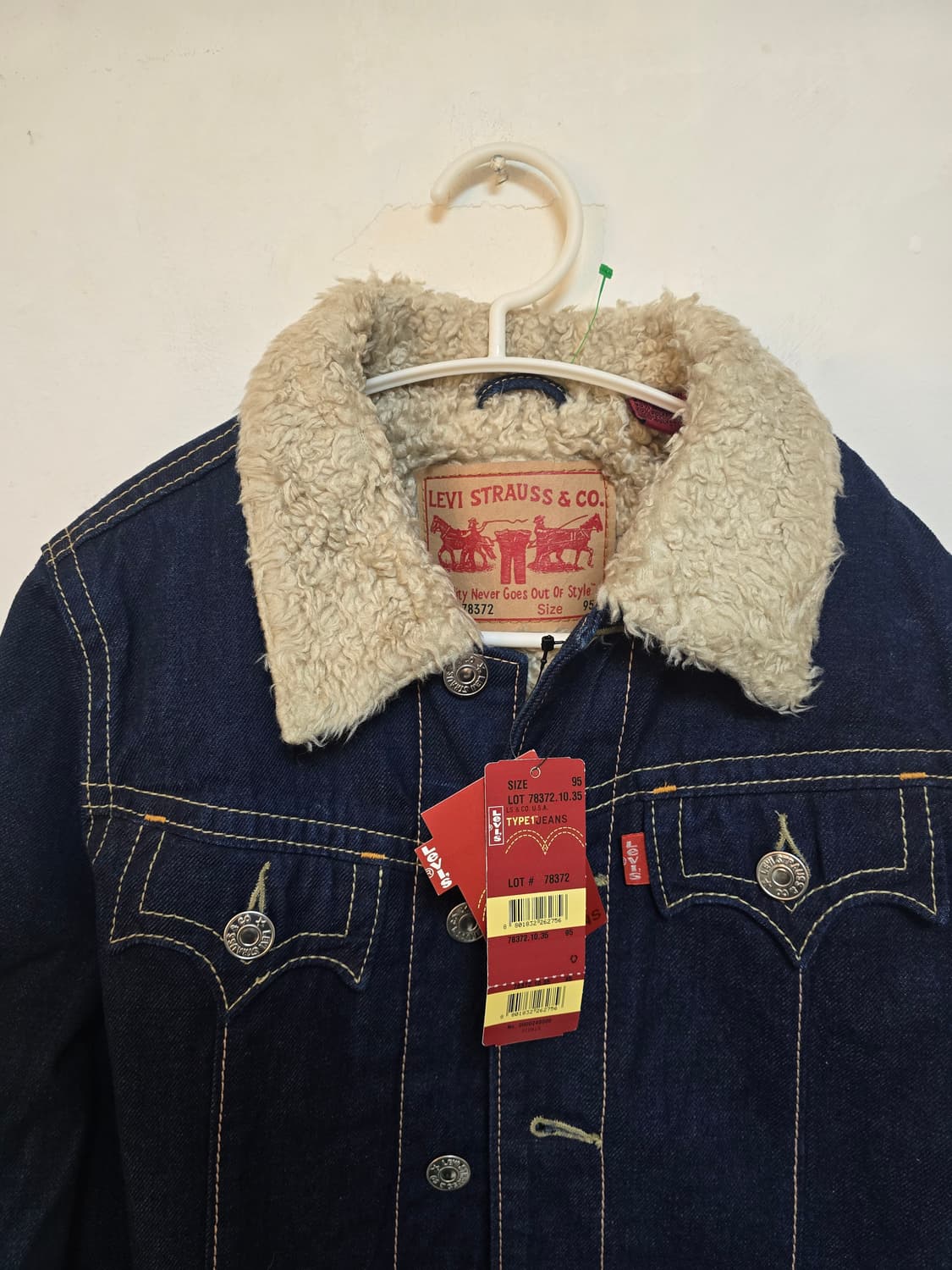 리바이스 여성 양털 데님 자켓 95 (새상품) 상품이미지3