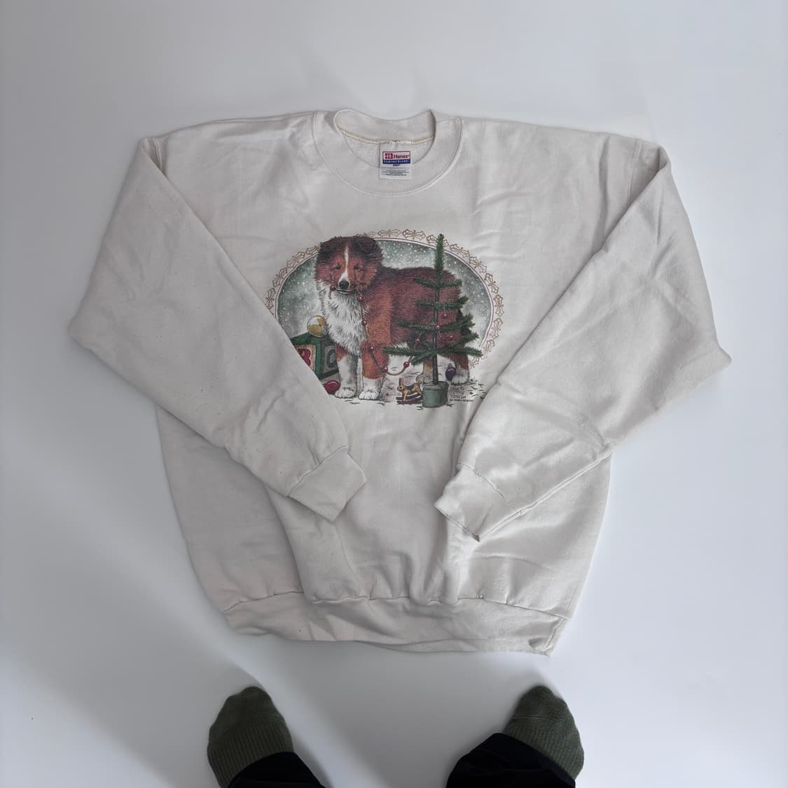 헤인즈 빈티지 스웻 화이트 상품이미지1