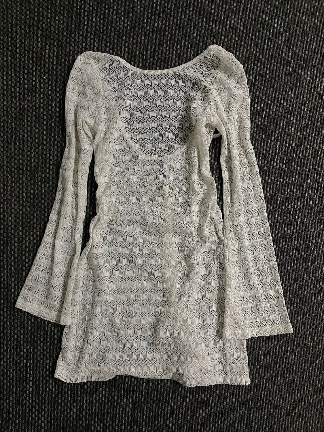 White off shoulder Loose-Fit Slee 상품이미지9
