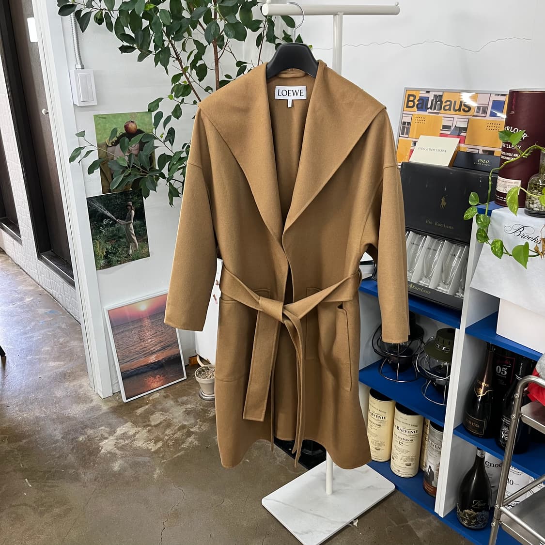 로에베 우먼 캐시미어 블렌드 후드 로브 코트 XS  상품이미지1