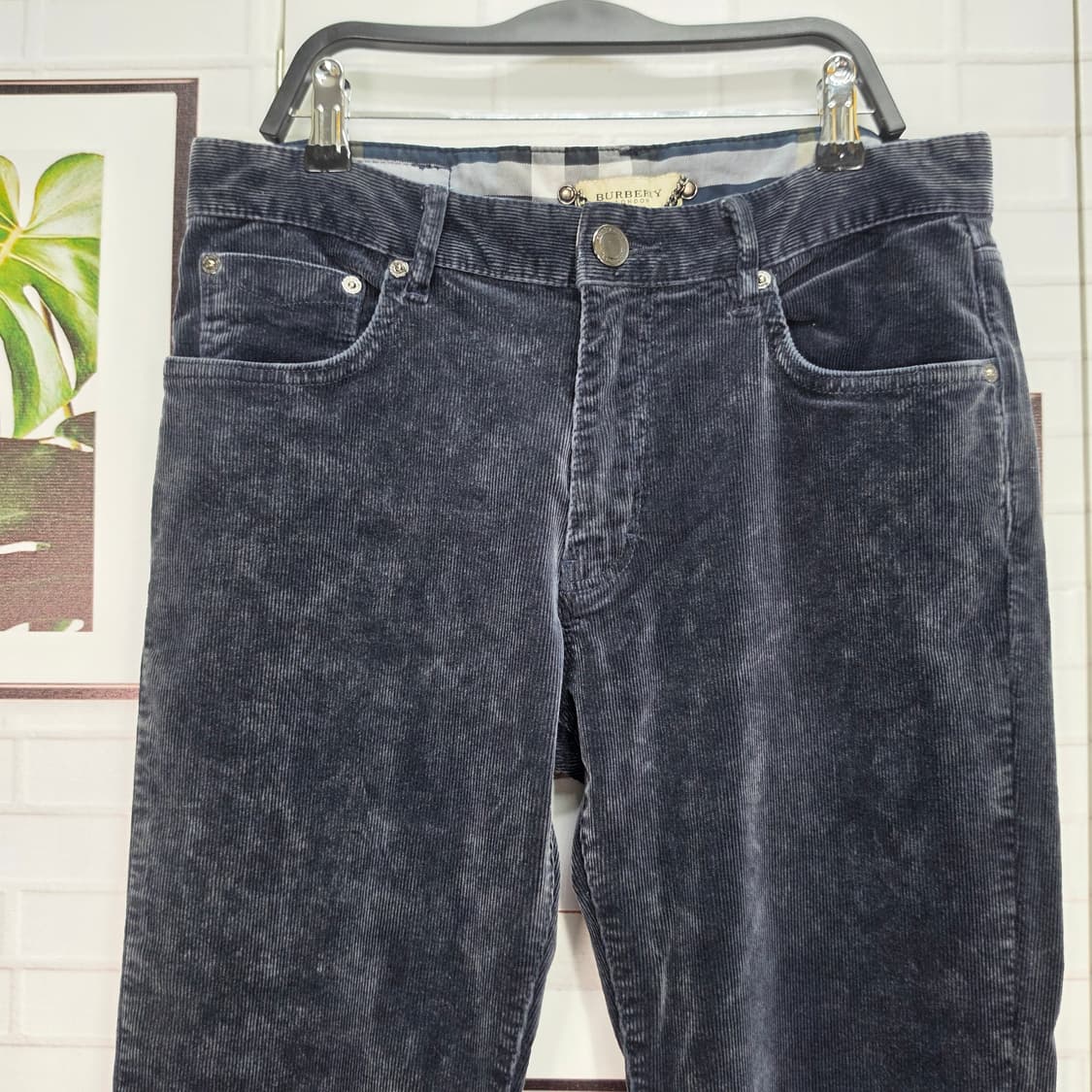 버버리 런던 골지 벨벳 팬츠 바지 슬랙스 30~31사이즈 상품이미지2