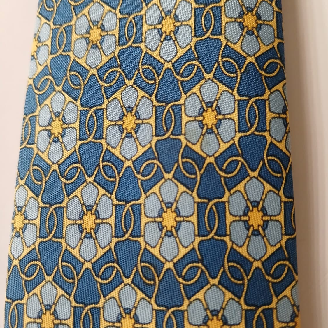 에르메스 실크 블루 플라워 패턴 넥타이 9.2cm A등급 A19135
 상품이미지5