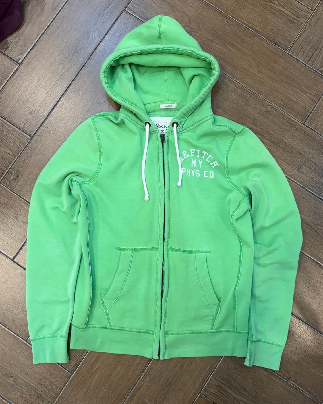 아베크롬비 라이트 그린 후드집업  상품이미지4