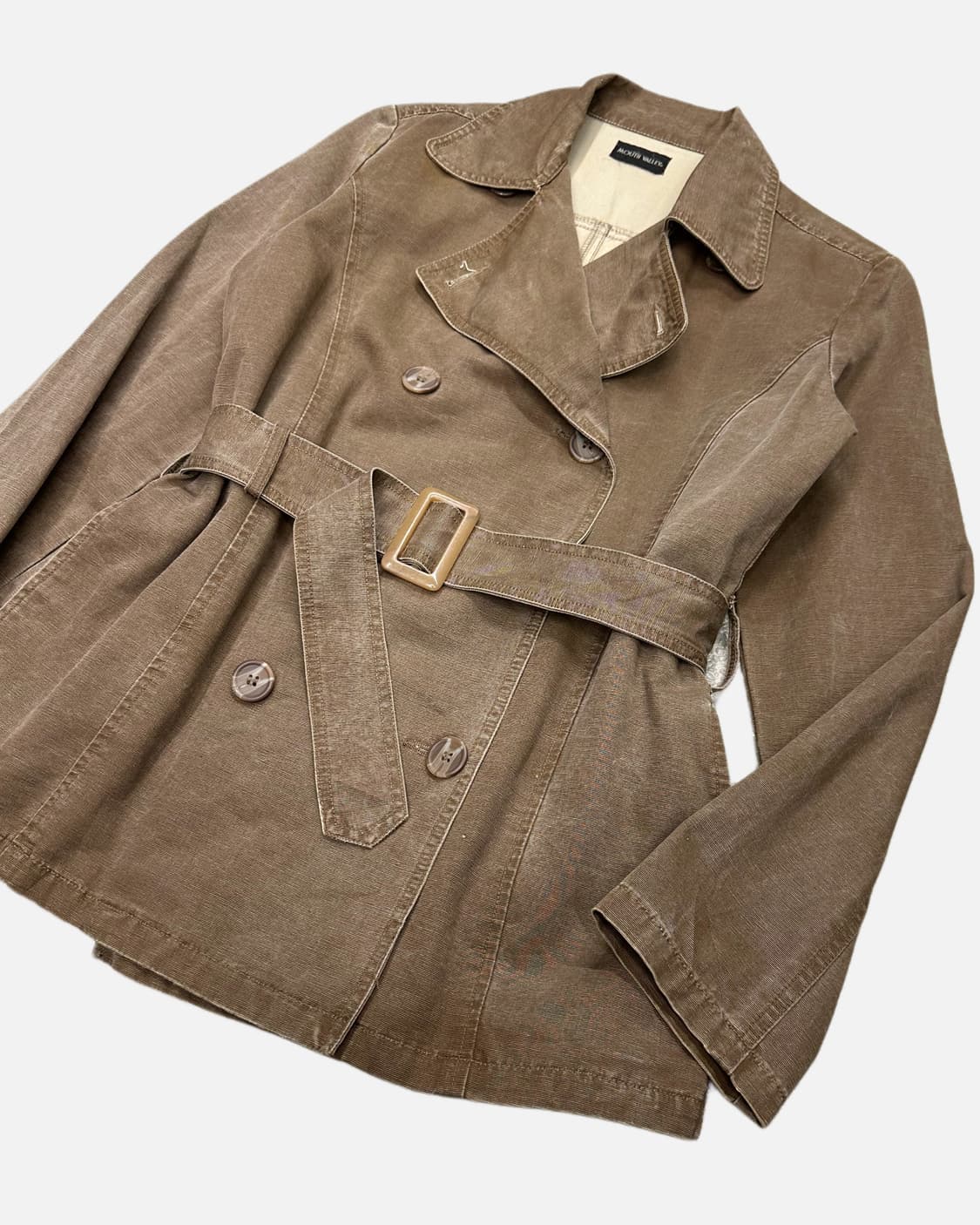 washed beige belted jacket 상품이미지2