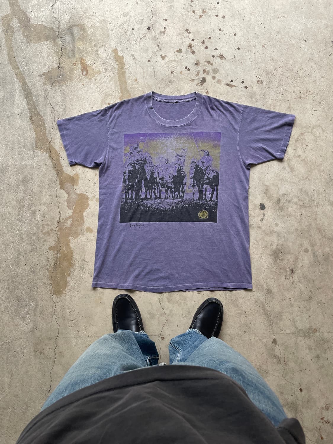 90s Native American Faded Purple T-shirt 상품이미지1