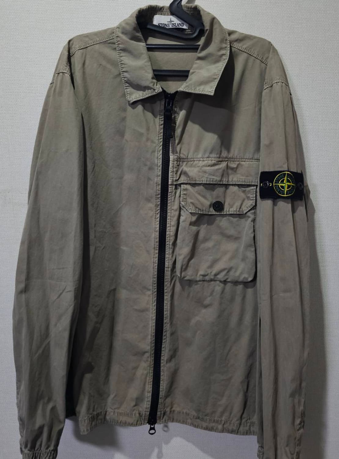 정품 스톤아일랜드 올드이펙트 다크베이지 오버셔츠 105 / XL 상품이미지1