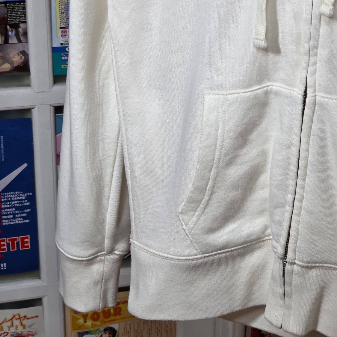 갭 화이트 골드 퍼 후드집업 상품이미지5