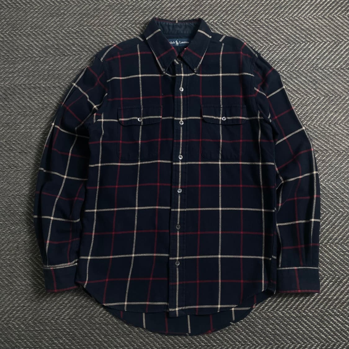 폴로 랄프로렌 체크 블럭 네이비 셔츠o 4638 상품이미지1