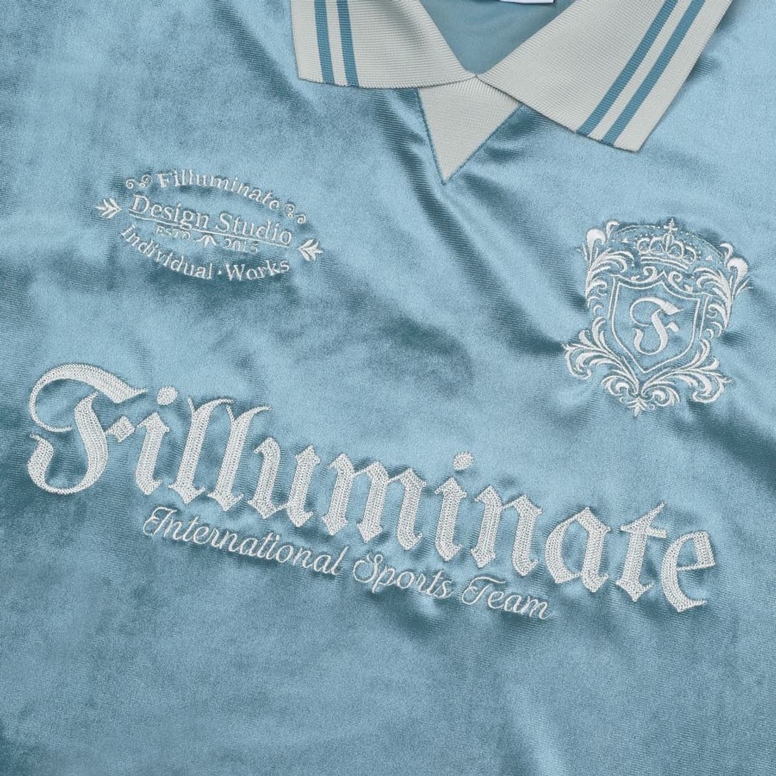 필루미네이트 벨루어 칼라 롱 슬리브 스카이블루 상품이미지6