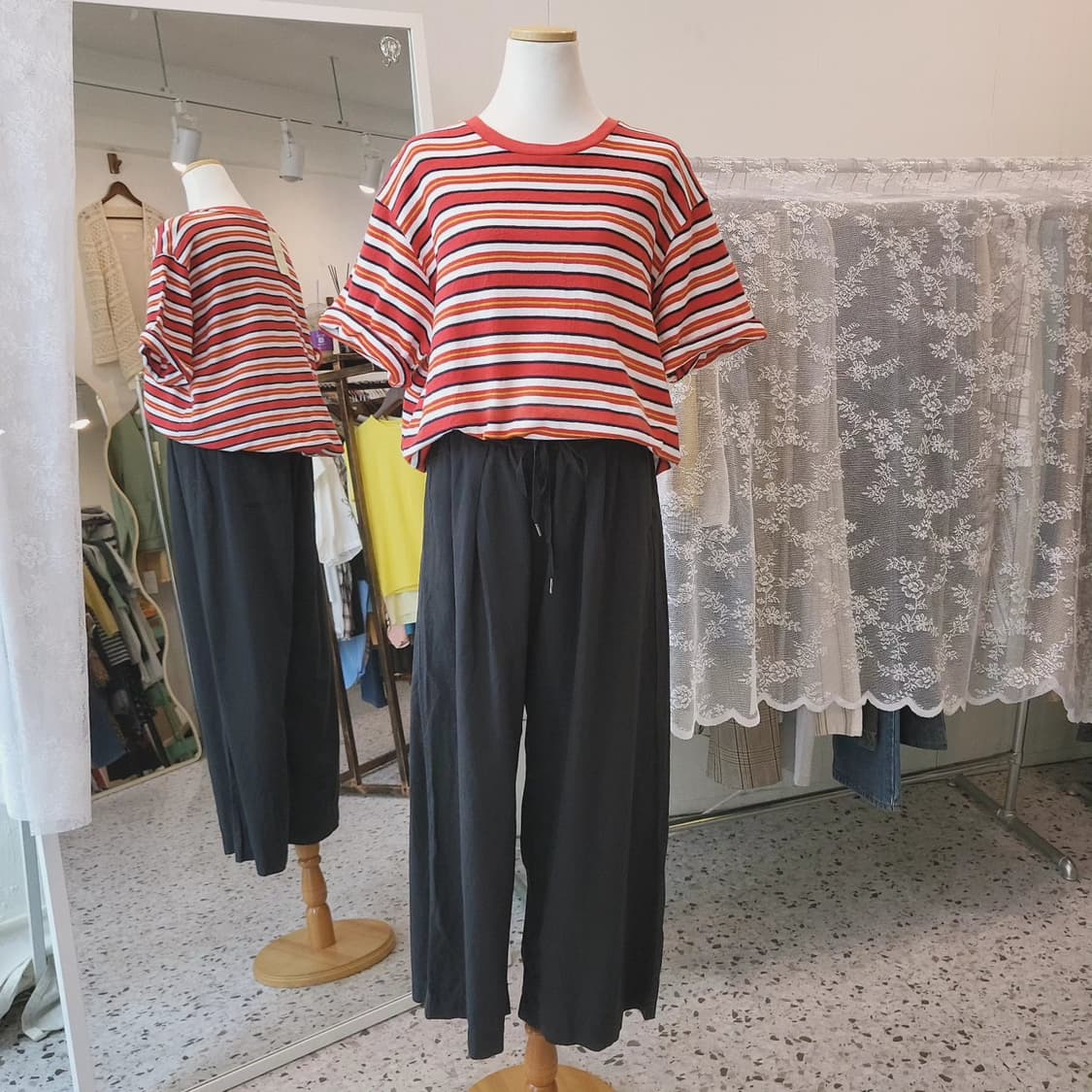 블랙 밴딩 치노팬츠 상품이미지2