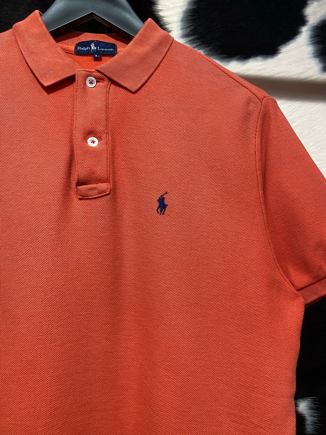 Ralph Lauren 레드오렌지 베이직 폴로 티셔츠 상품이미지3