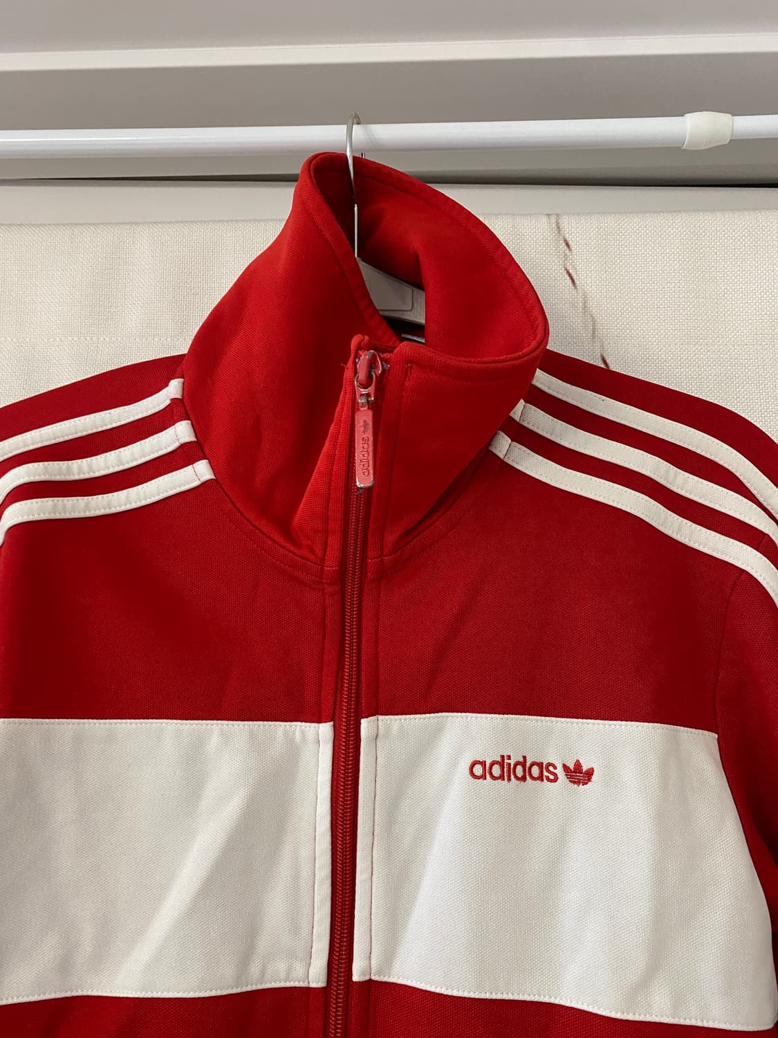 95)아디다스 베켄바우어 레드/화이트 져지 집업 상품이미지2