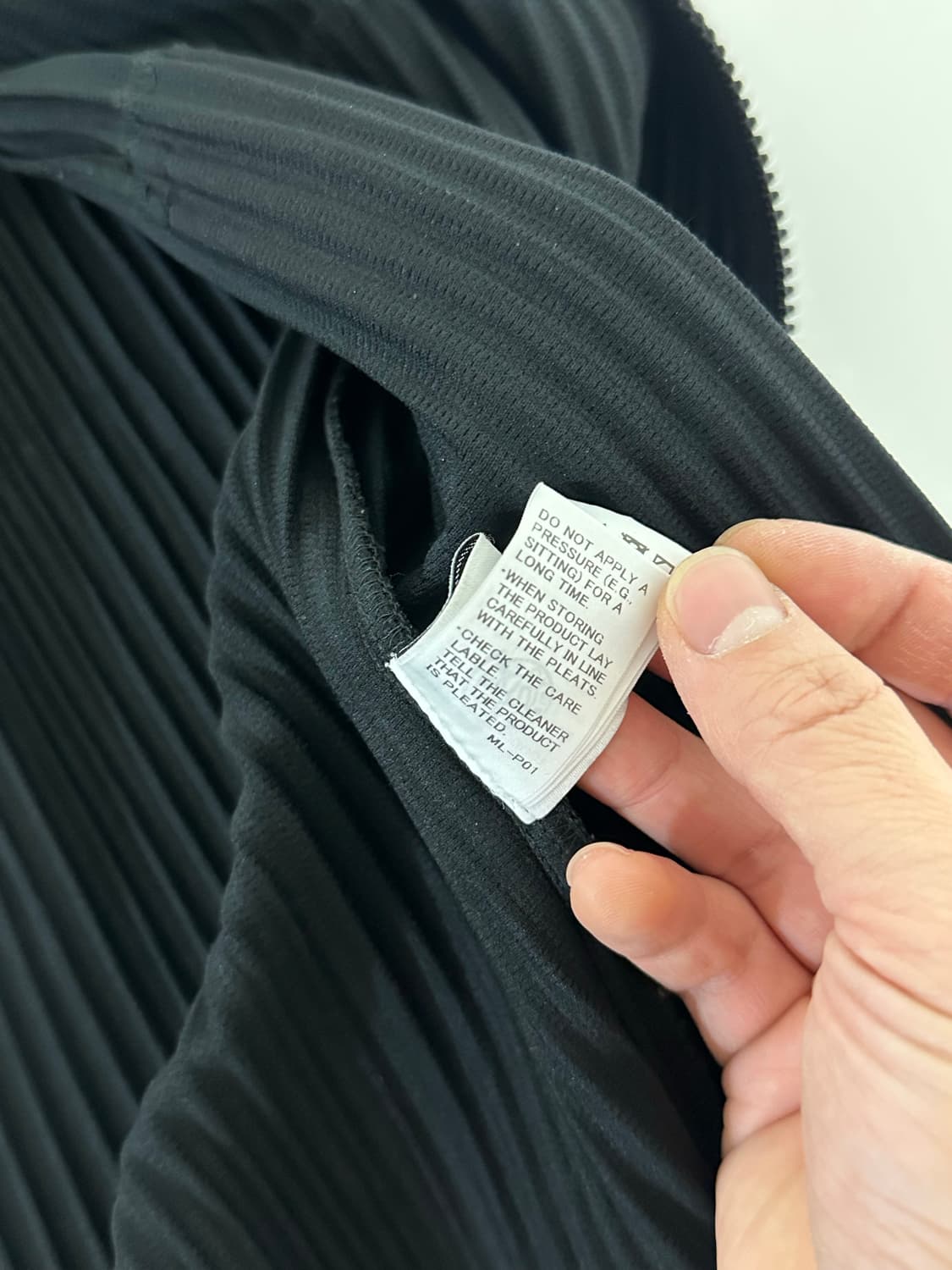 옴므플리세 후드집업/블랙/3 상품이미지5