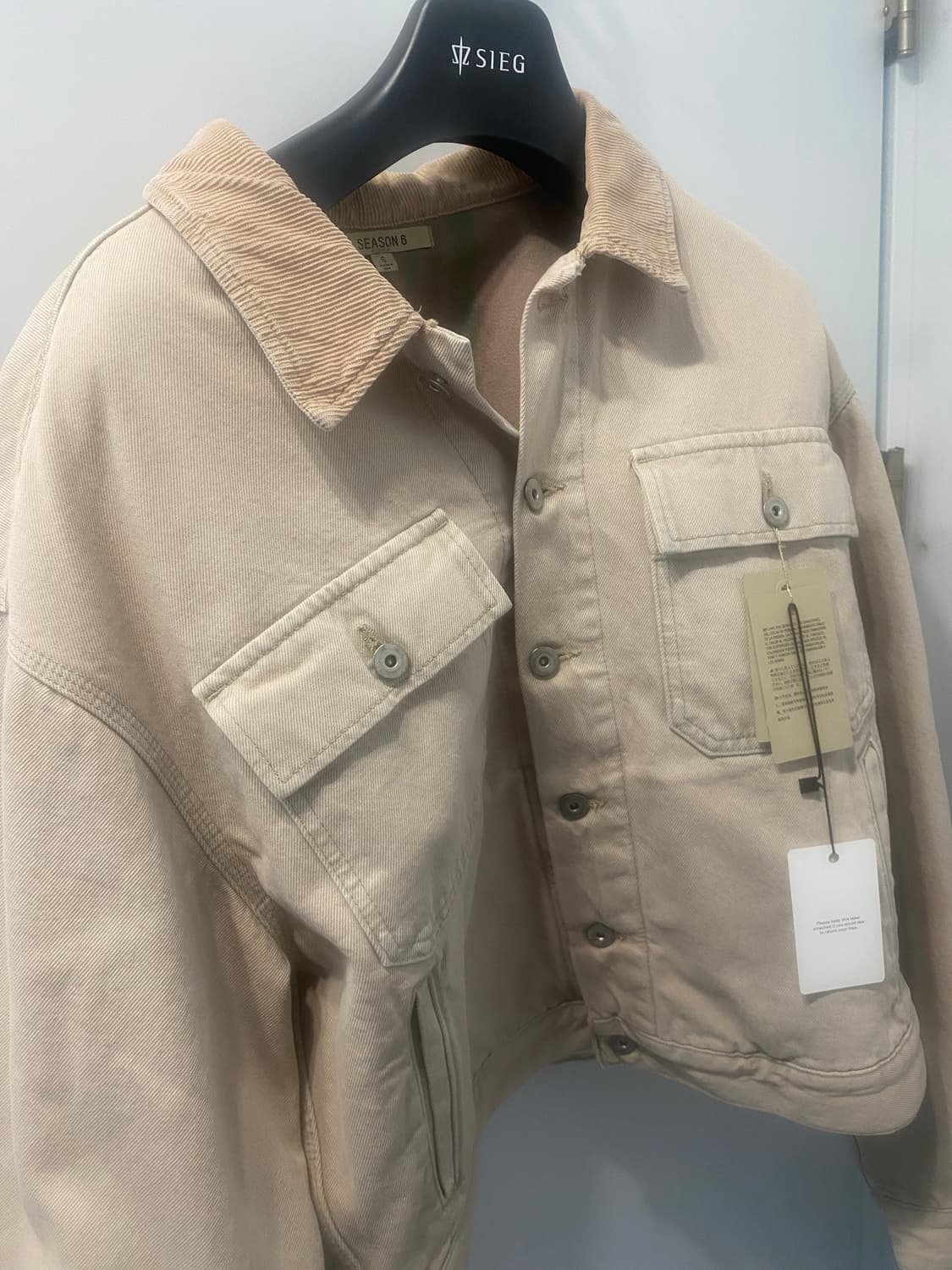 [S] 이지 시즌6 베이지 데님 자켓 상품이미지3