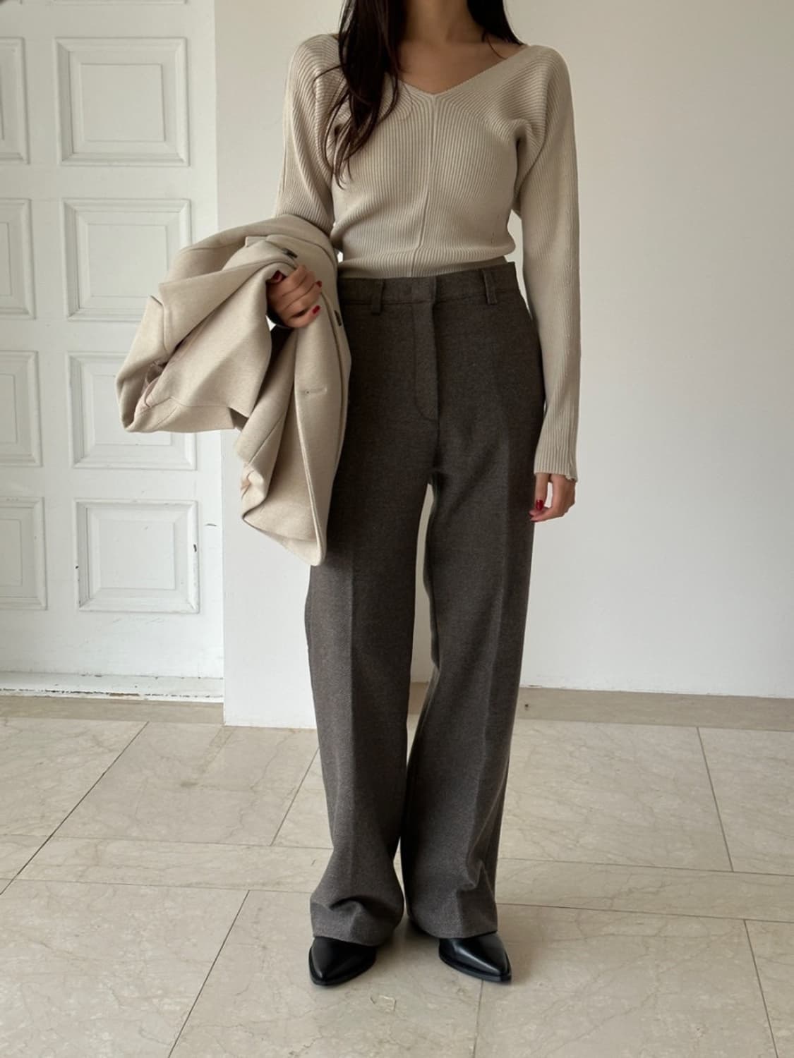 울 슬랙스(M) 새상품 상품이미지1