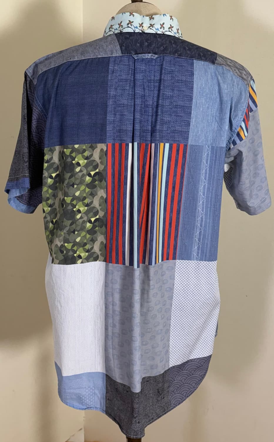 Engineered Garments 패치워크 반팔 셔츠 M (Made i 상품이미지5