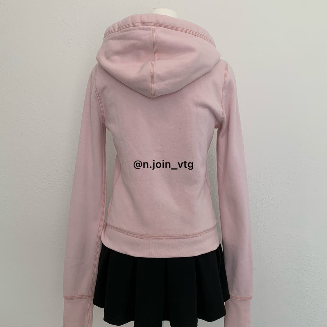 아베크롬비 핑크 연핑크 후드집업 상품이미지3