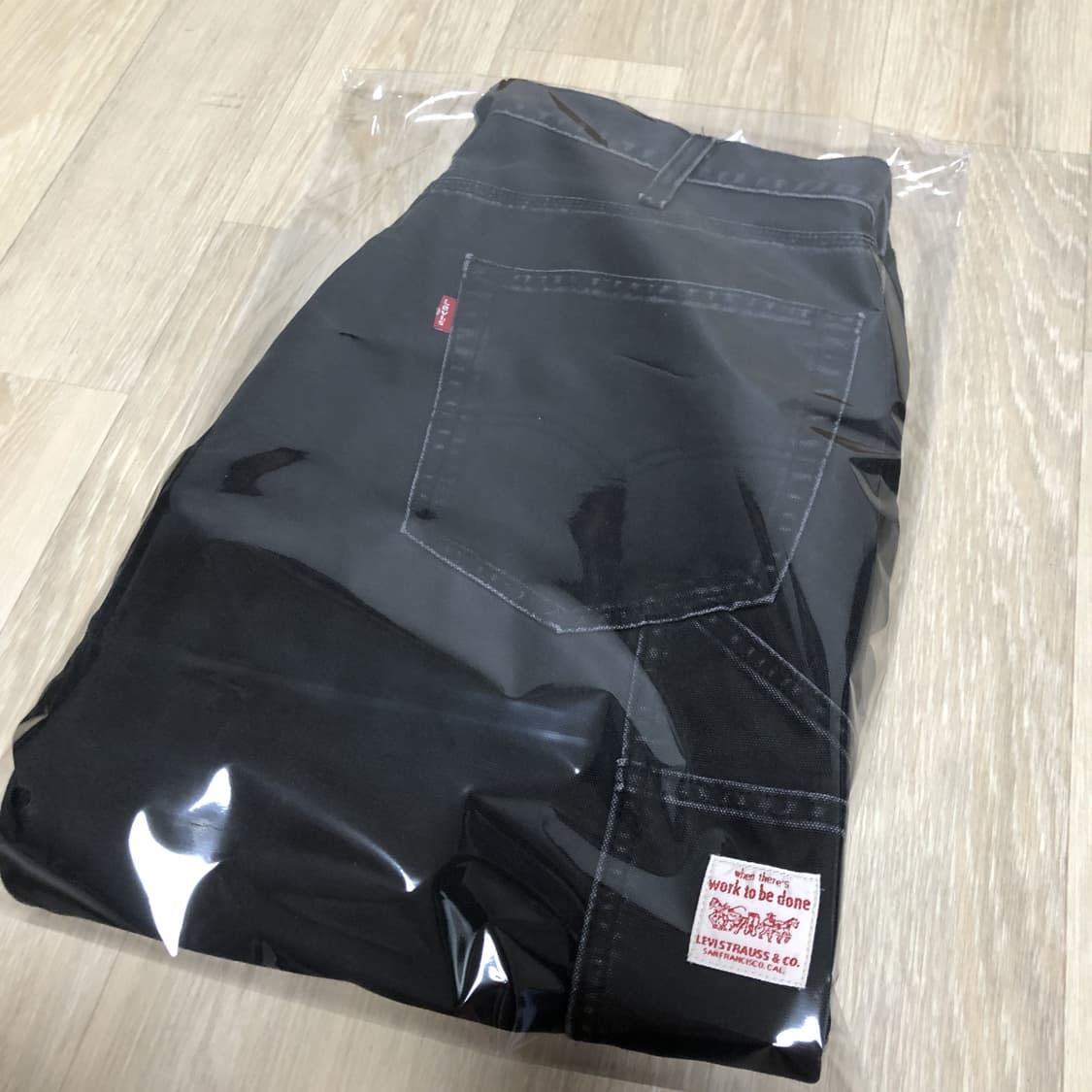 (34) 리바이스 555 릴렉스 스트레이트 캔버스 카펜터 팬츠 블랙 상품이미지10