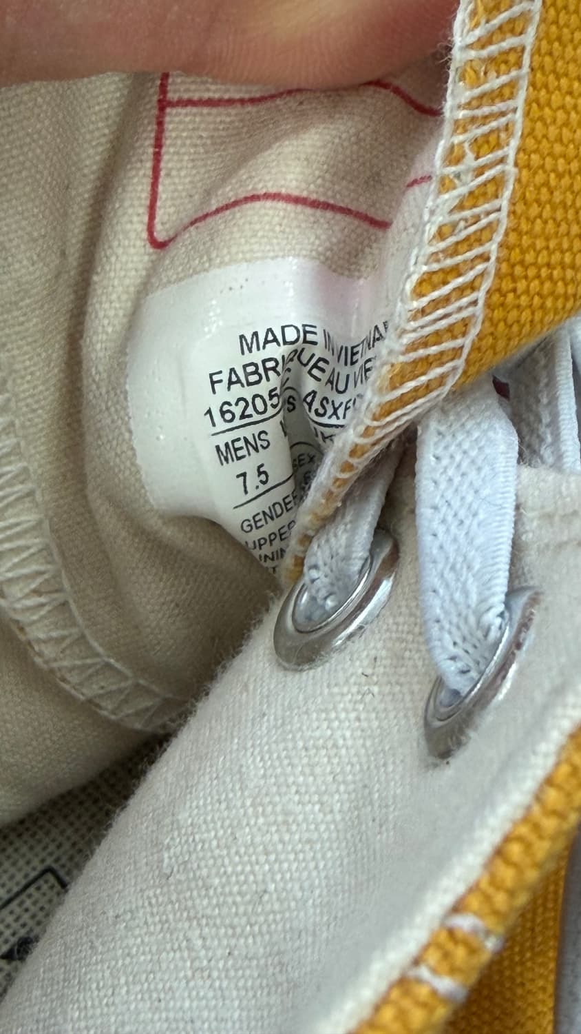 척테일러 컨버스 하이 260 옐로우 노랑 상품이미지4