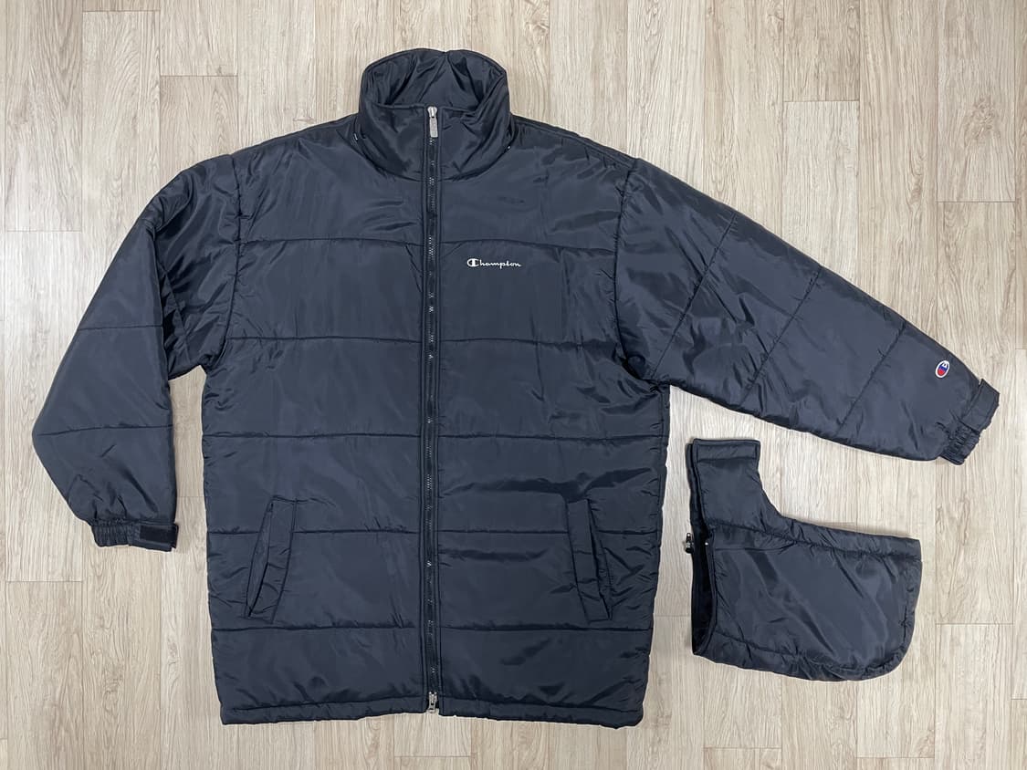 105) 90's 챔피온 재팬 립스톤 후드 미드패딩(RRL&LVC&폴로) 상품이미지2