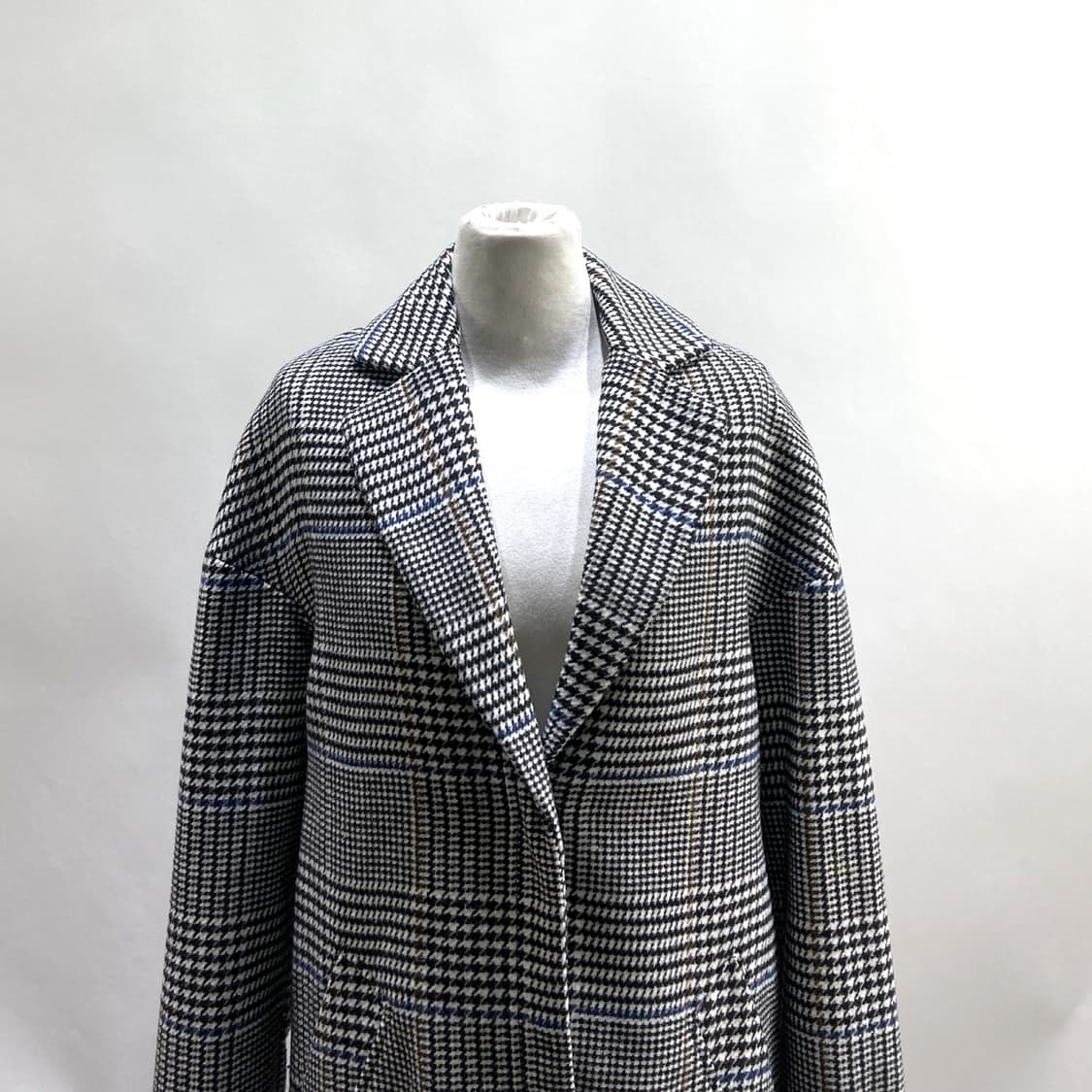 자라 여성캐주얼모직롱코트 체크 55-66 상품이미지2