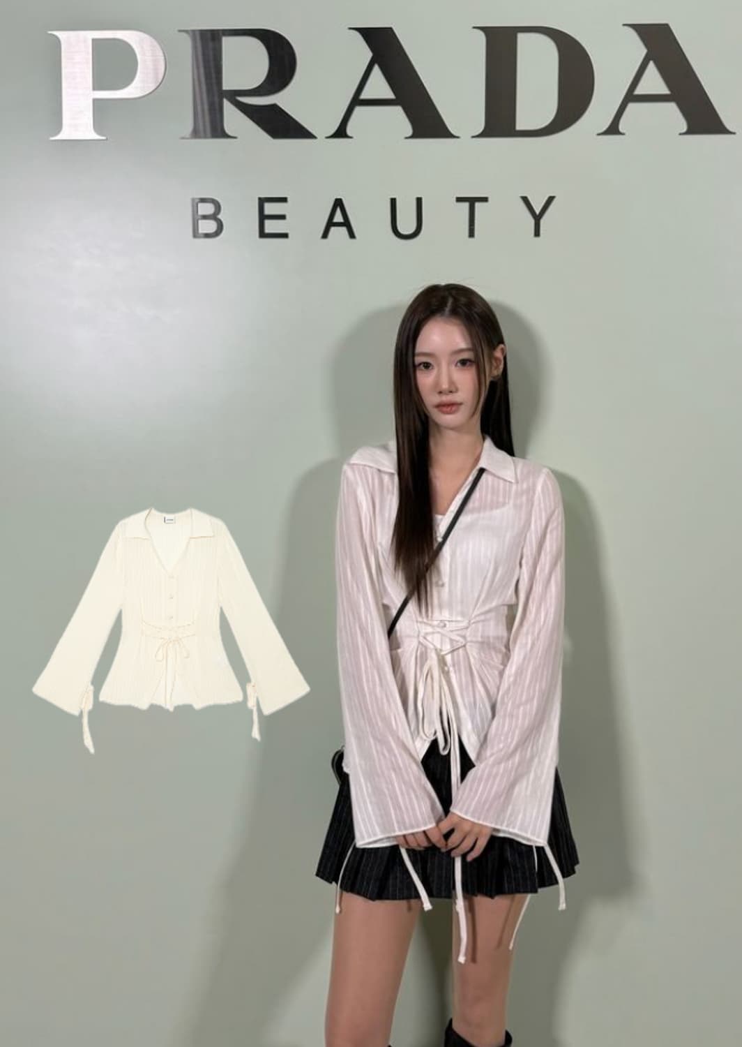 아이토브서울 코르셋 레이스 셔츠 블라우스 (s, 크림) 상품이미지1