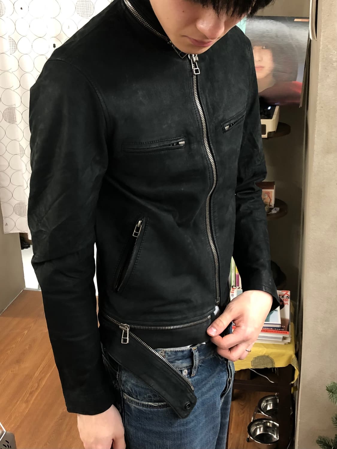 N.Hoolywood 바이커 양가죽 자켓 36 상품이미지1