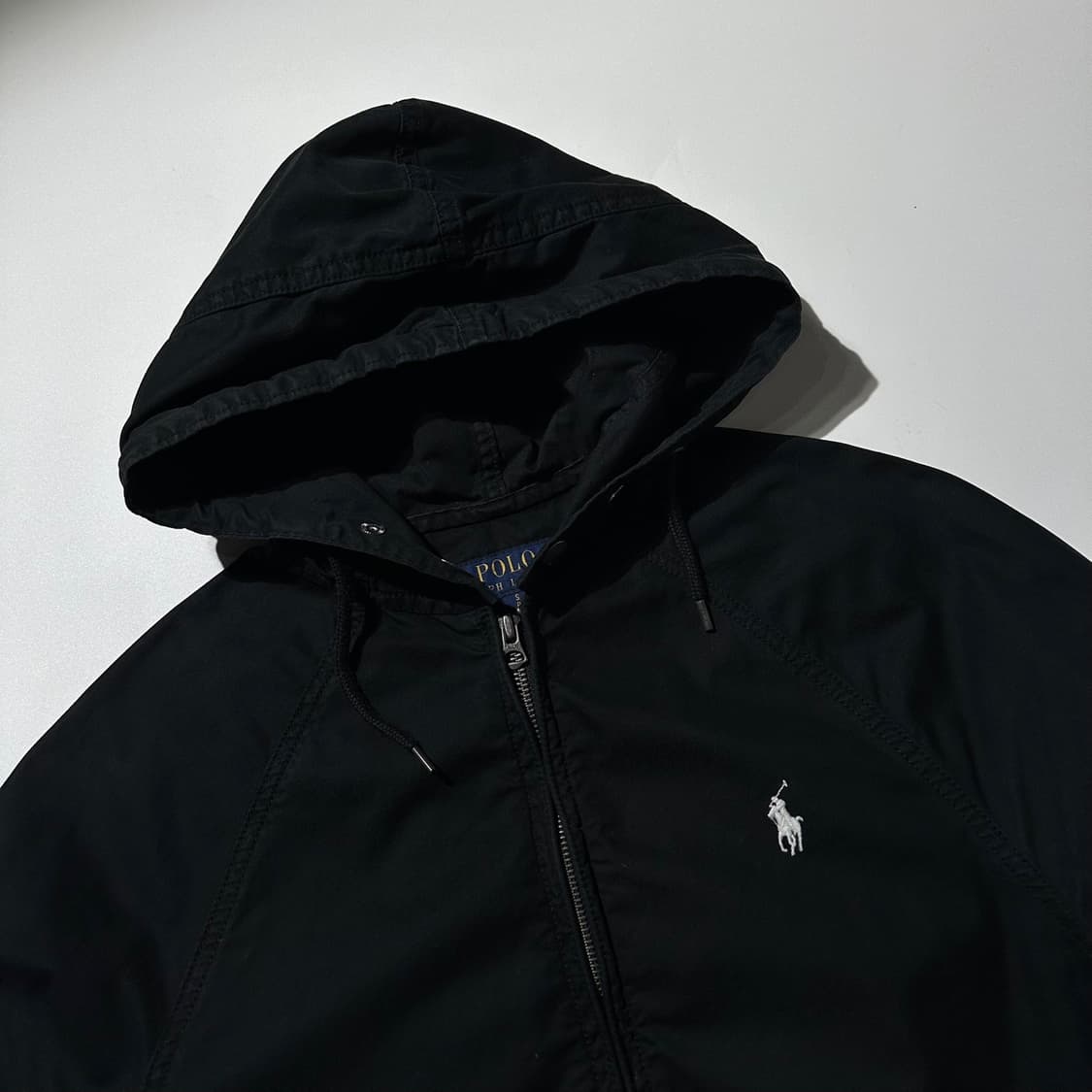 폴로 랄프로렌 코튼 나일론 후드 자켓 블랙 상품이미지4
