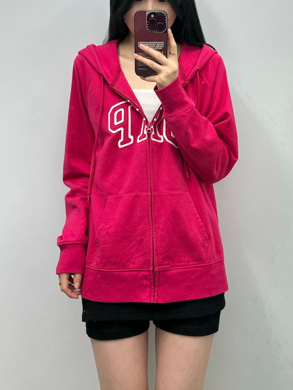 GAP 갭 빅로고 핑크 후드집업 상품이미지1