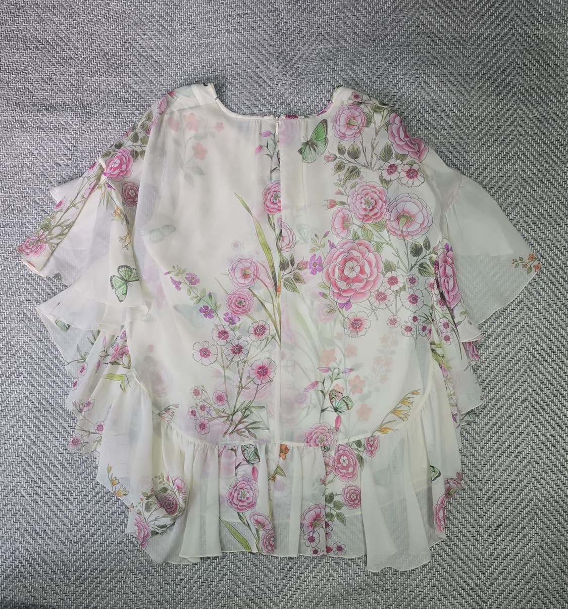 Giambattista Vallii 플로럴 실크 블라우스 40 상품이미지5