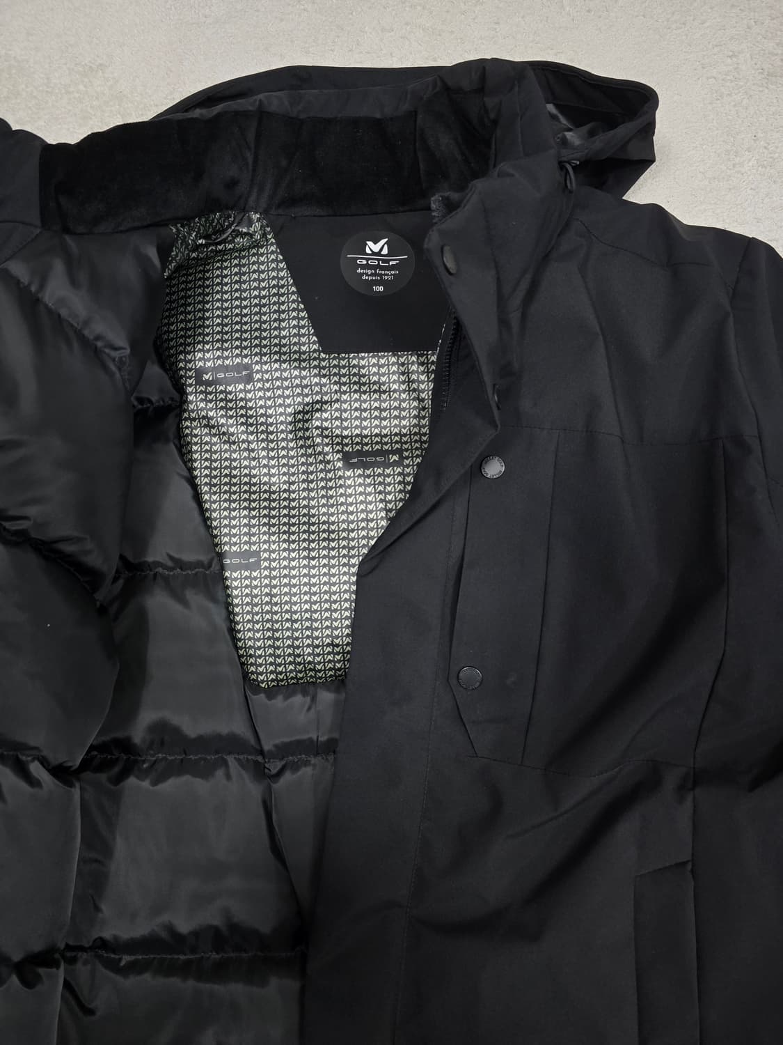 밀레 골프 22FW 남성 패딩 코트 블랙 100 상품이미지7