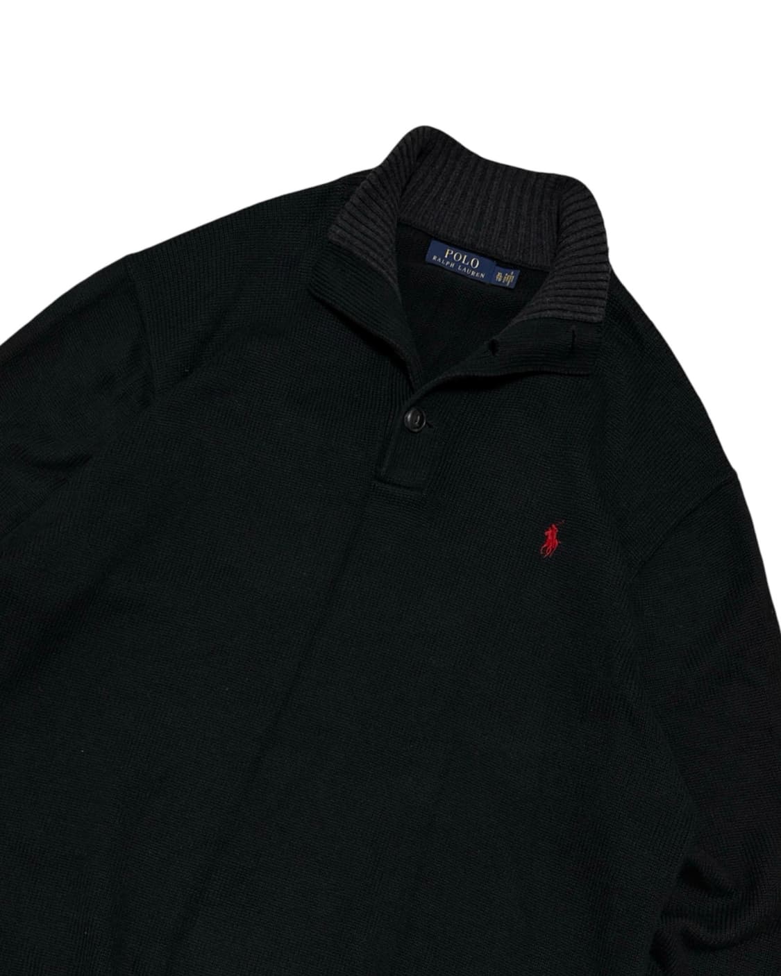 폴로 랄프로렌 블랙 하프넥 니트 상품이미지3