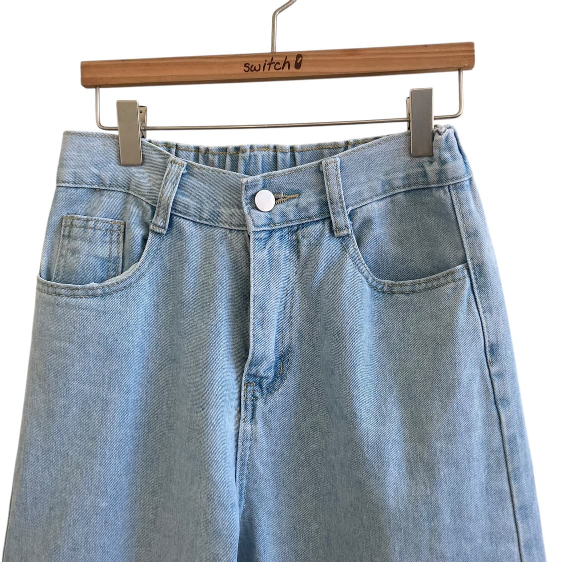 연청 대님 와이드팬츠 청바지  상품이미지4