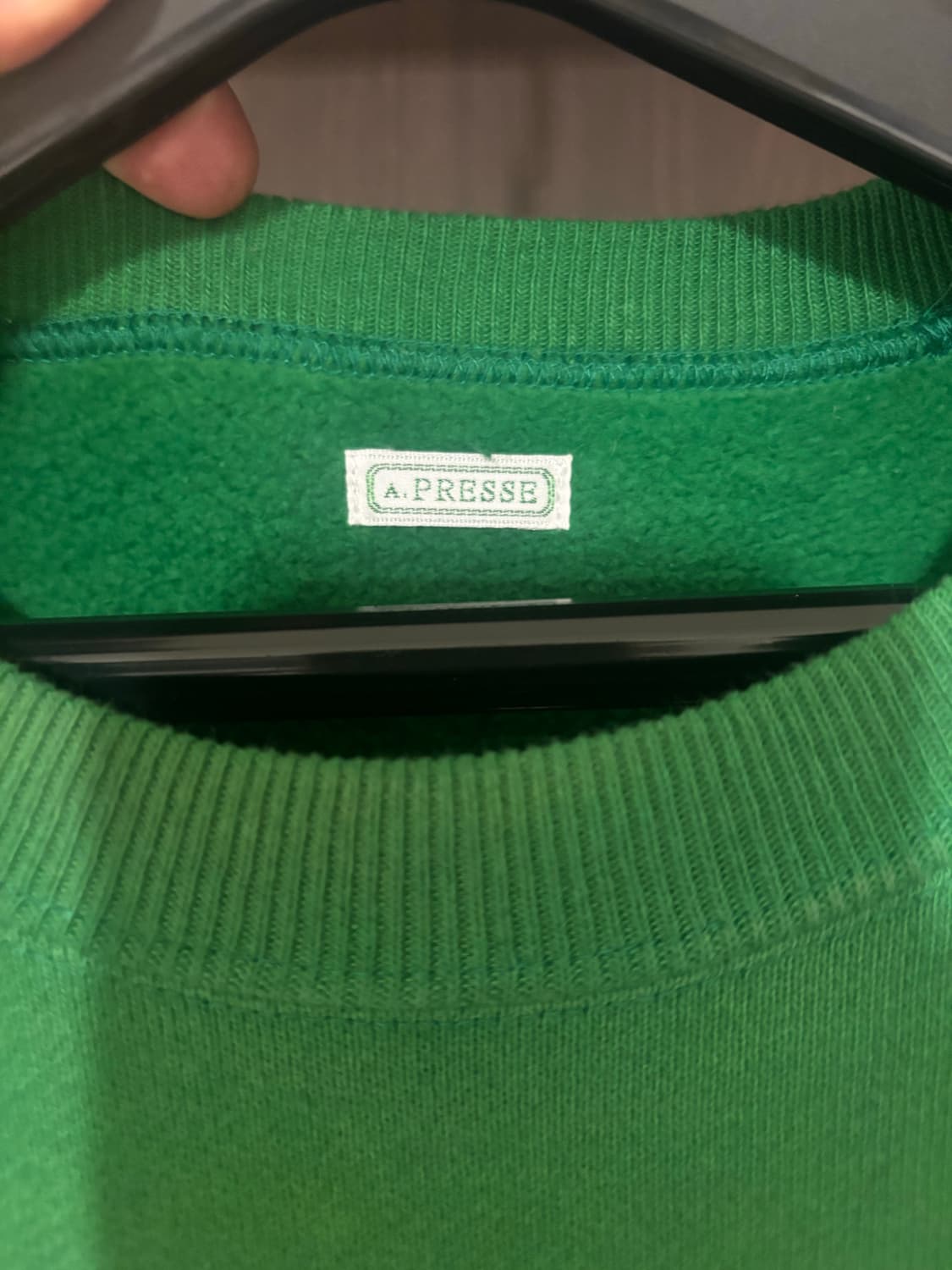 아프레쎄 빈티지 스웻셔츠 그린 25SAP-05-05K 상품이미지6