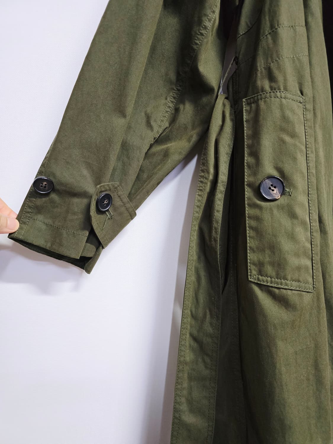 blooming 카키색 트렌치코트 상품이미지3