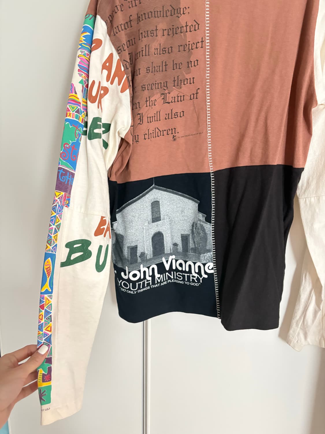 마린 세르 패치워크 롱 슬리브 티셔츠 새상품⭕️ 상품이미지8