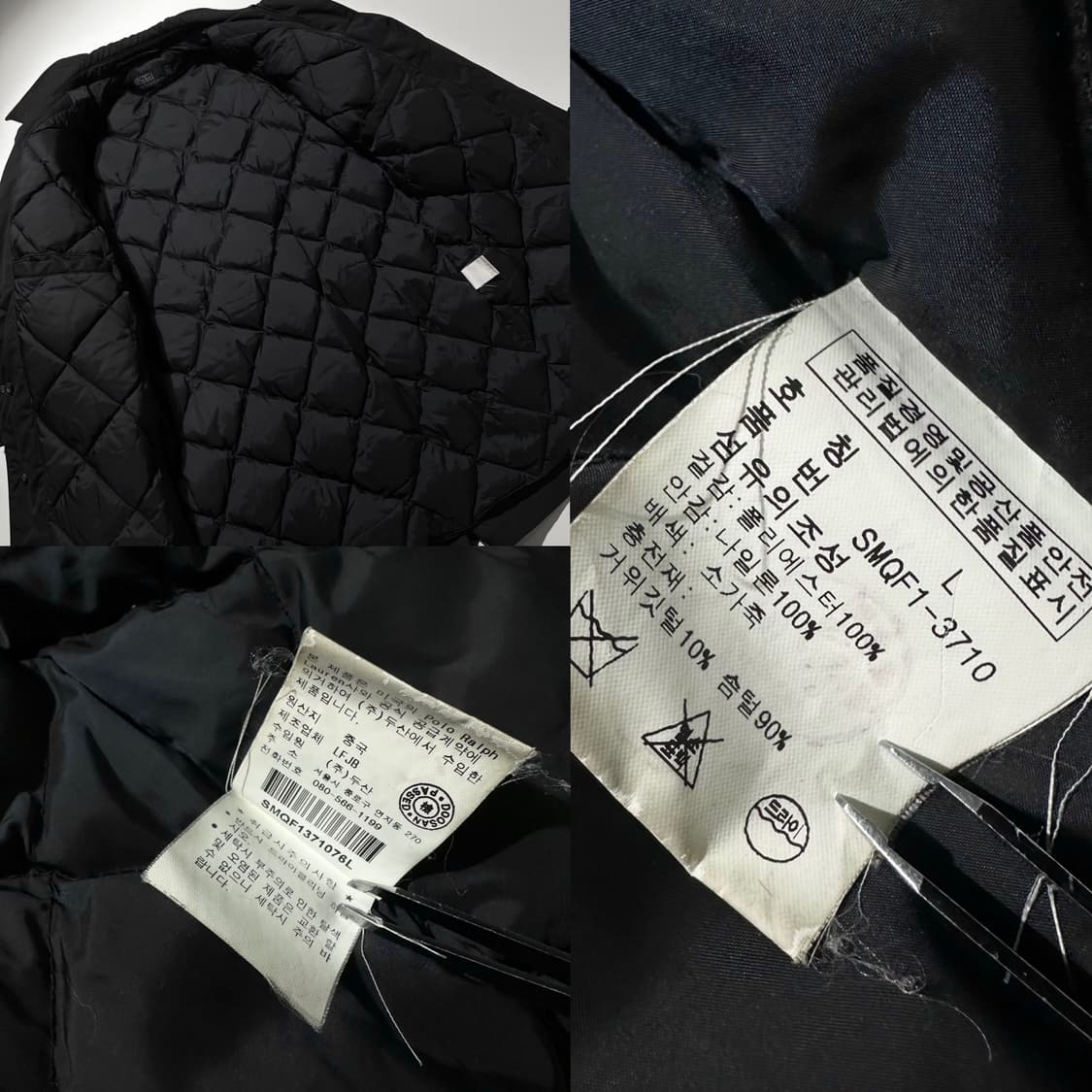 폴로 랄프로렌 구스다운 래글런 싱글 패딩 코트 블랙 상품이미지10