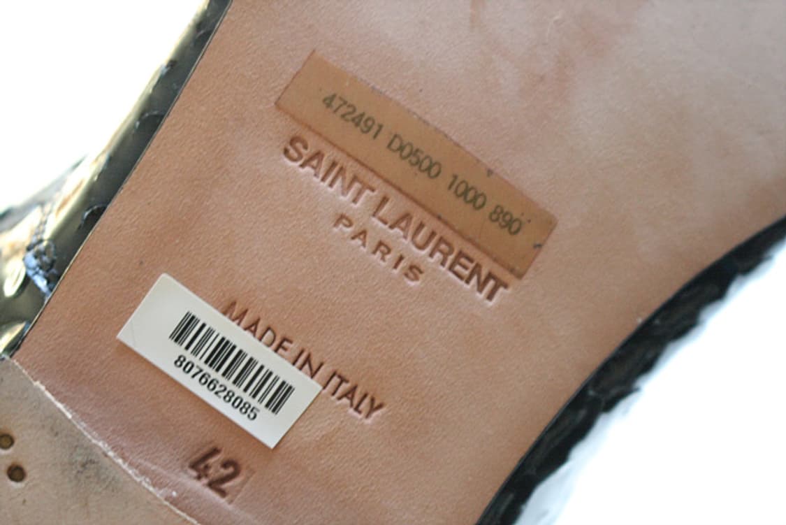 SAINT LAURENT 생로랑 페이턴트 가죽 구두 새제품 상품이미지6