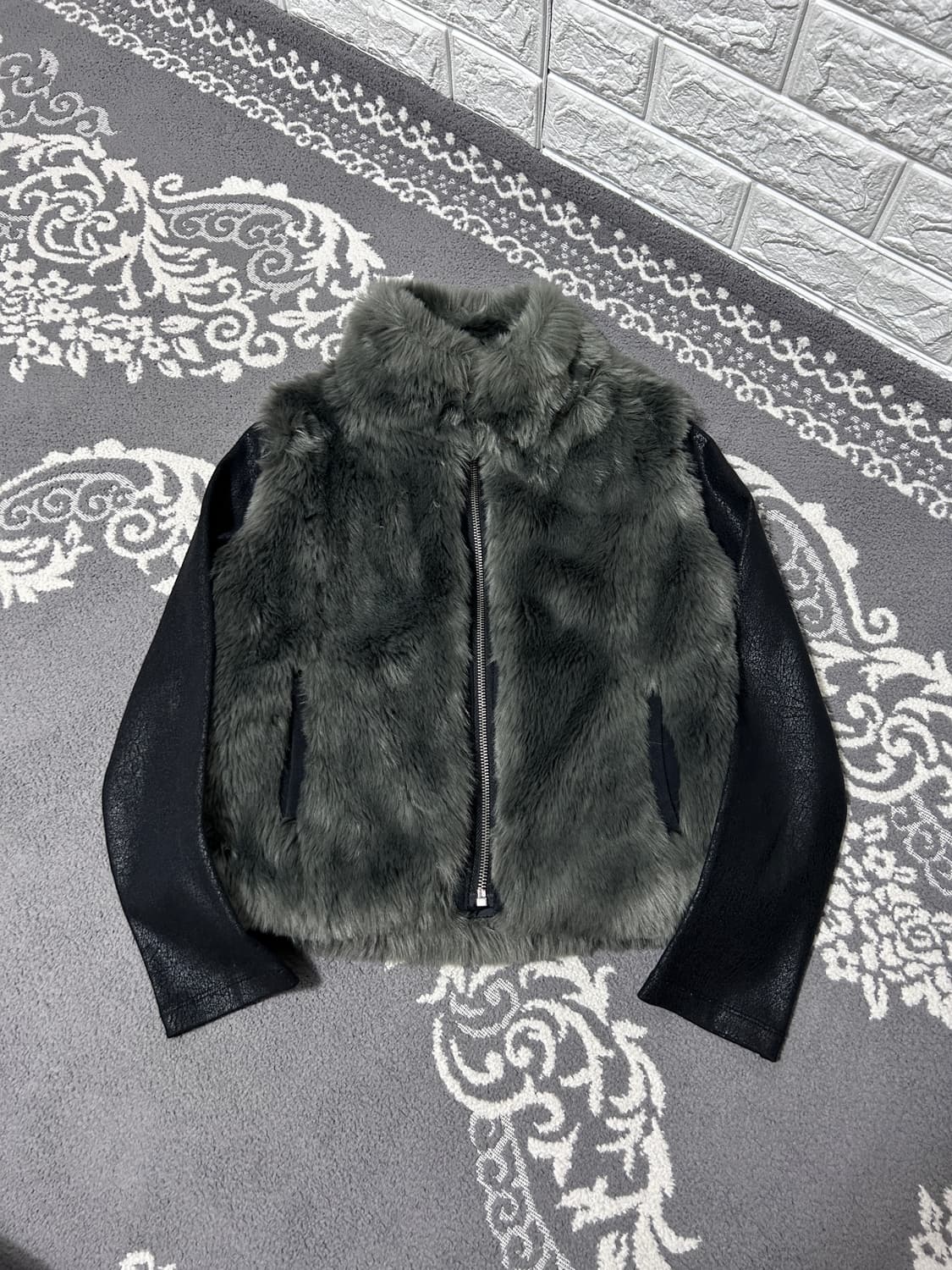 Dkny 퍼 크랙 암 집업 자켓 상품이미지1