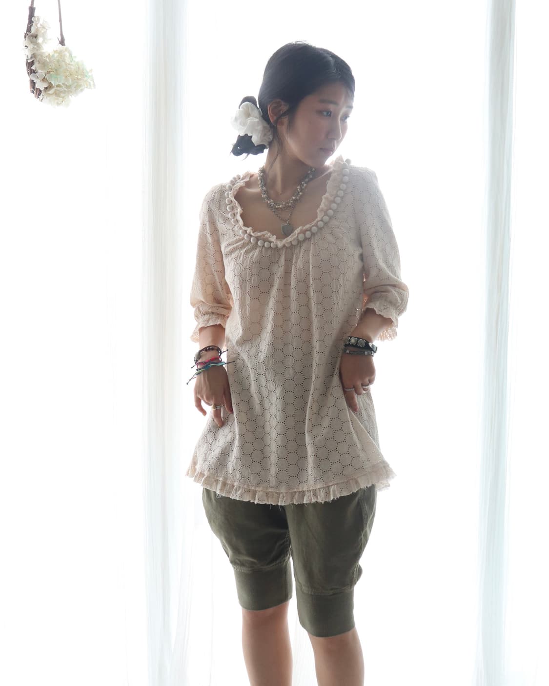 [Hysteric Glamour] Pom-Pom Lace Blouse 상품이미지5