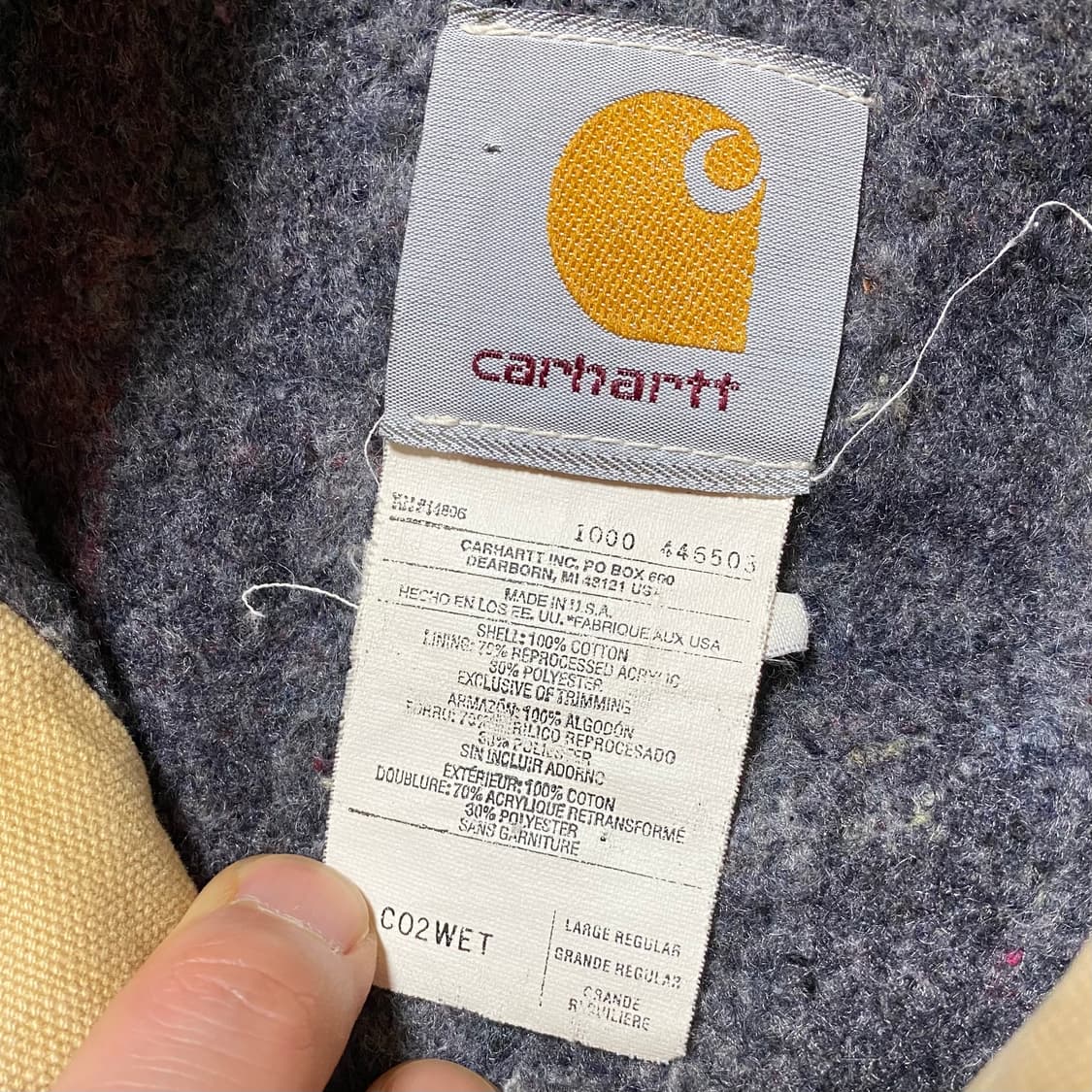 칼하트 초어 코트 자켓 L 쿠니치 노무라 미시간 USA 상품이미지2